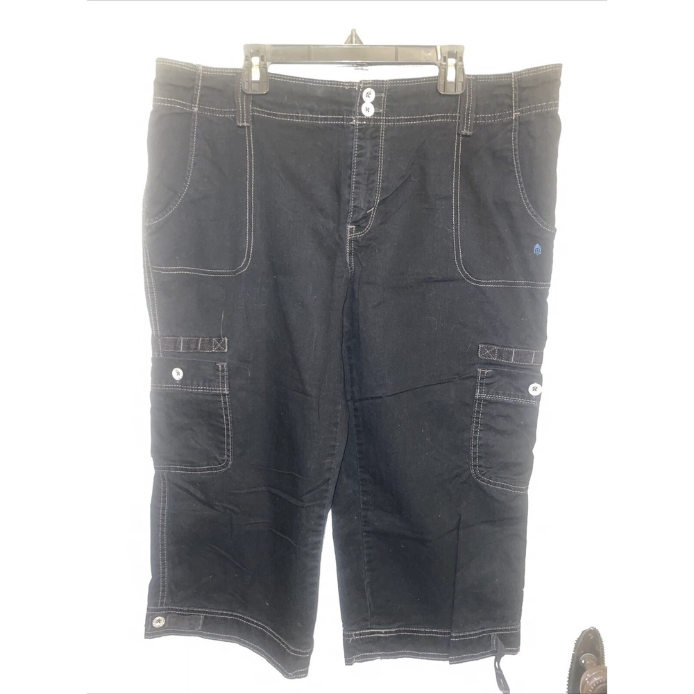 Levi's‎ Black Cotton Cropped Carpenter Pants